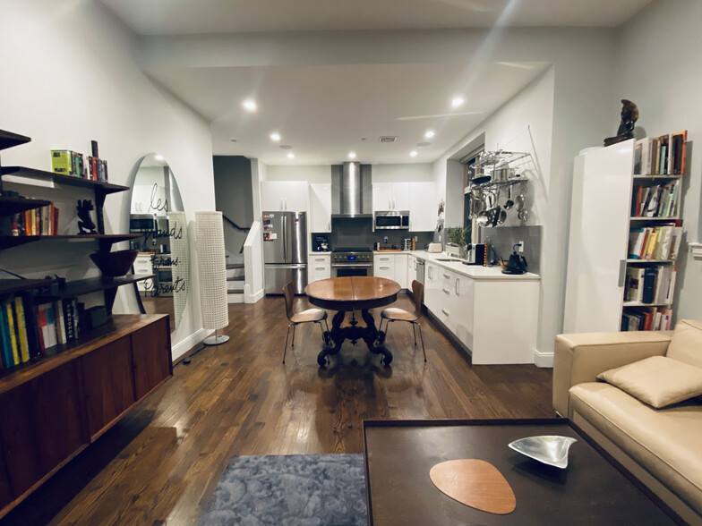 Downstairs living room and kitchen - 225 Dorchester St