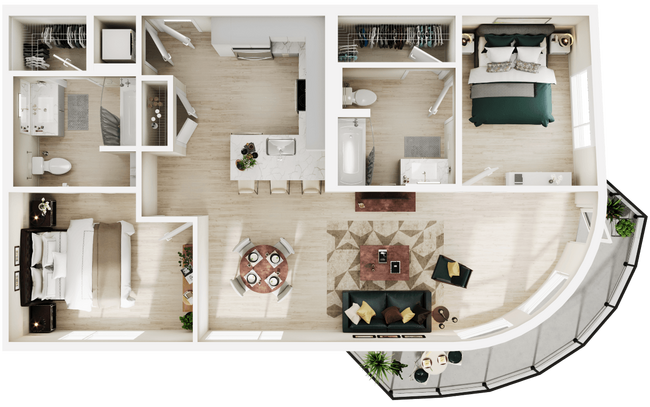 Floorplan - Link Apartments® Four12