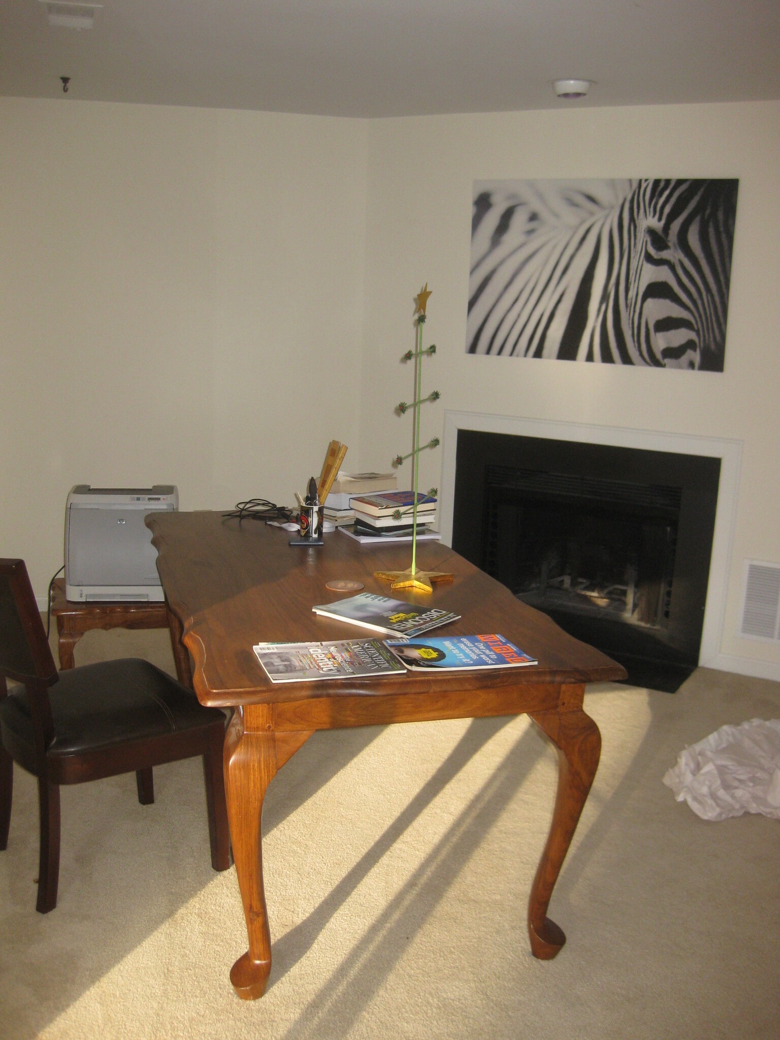 Downstairs den/office/playroom with fireplace, walks out to patio - 10651 Pine Haven Ter