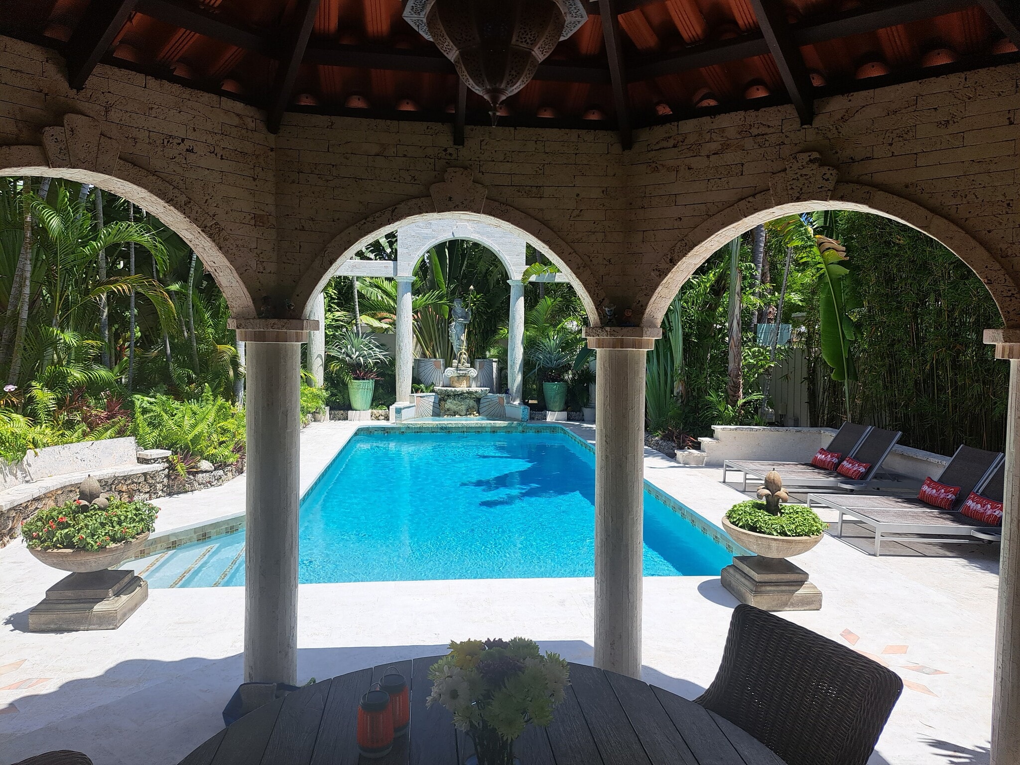 Heated pool with gazebo setting - 912 NE 81st St