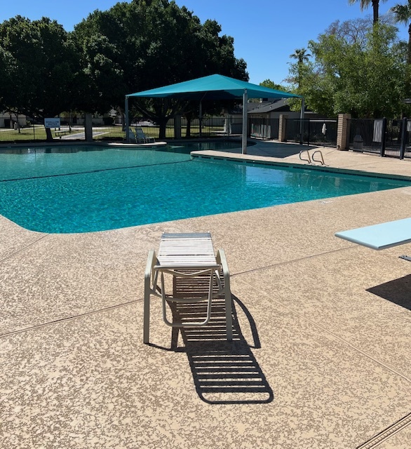 Eastwood Townhomes Large Gated Swimming Pool 3 Feet to 12 Feet Deep with Shaded Child Shallow Area - 4444 E Belleview St