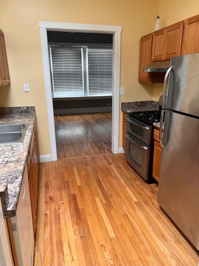 Kitchen from entryway. - 77 S Lasalle St
