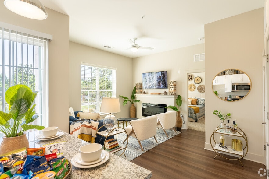 1BR, 1BA - Kitchen, Living Room - Triton Glen