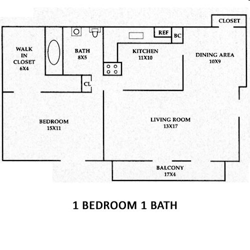 1BR/1BA - Countryside Apartments