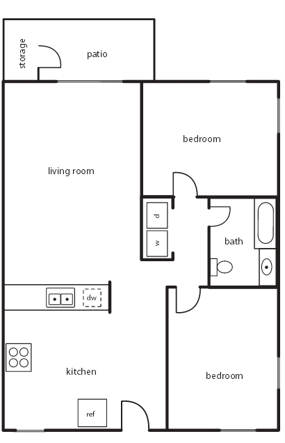 2BR/1BA - Apple Orchard