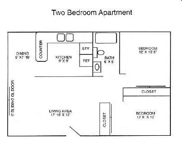 2BR/1BA - Crossroads at Madison