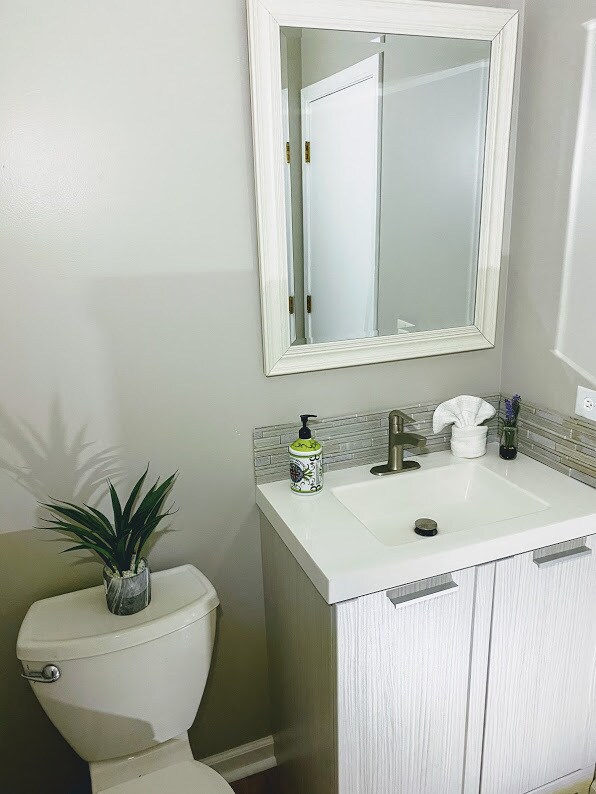 Convenient and stylsih first floor half bath - 518 N Harrison St