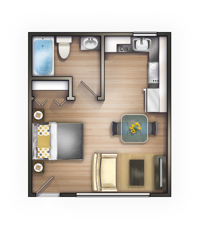 Studio - Uptown 7 Apartments