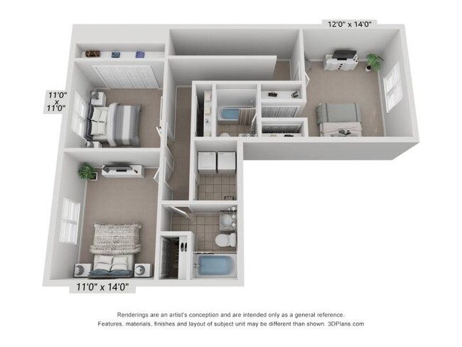 Floorplan - Wesley Place Apartments