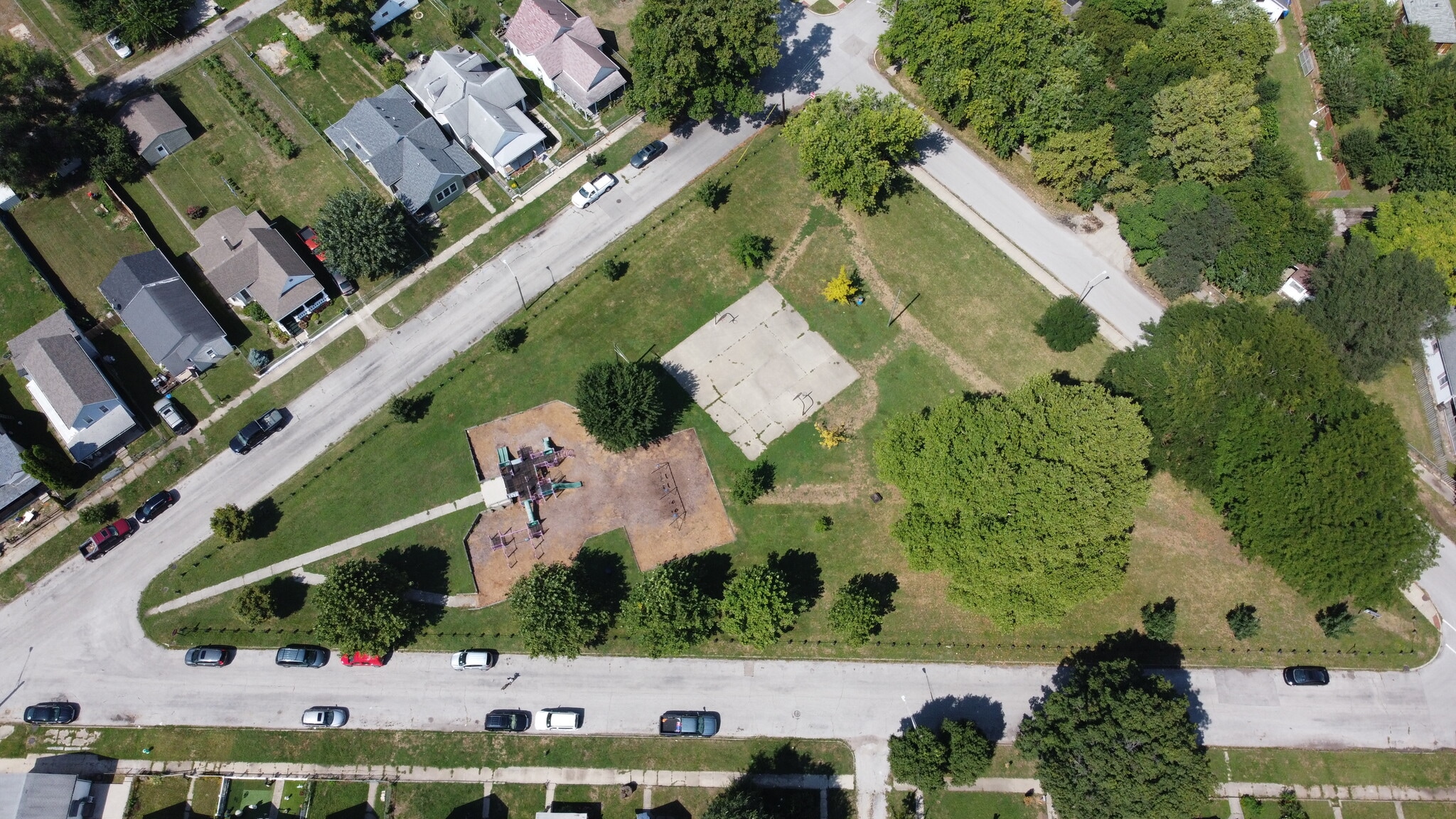 Arial view of Triangle Park - 812 Marion Ave