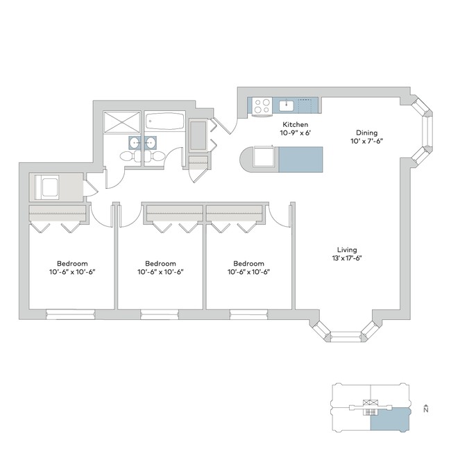 Floorplan - 1400 E. 57th Street