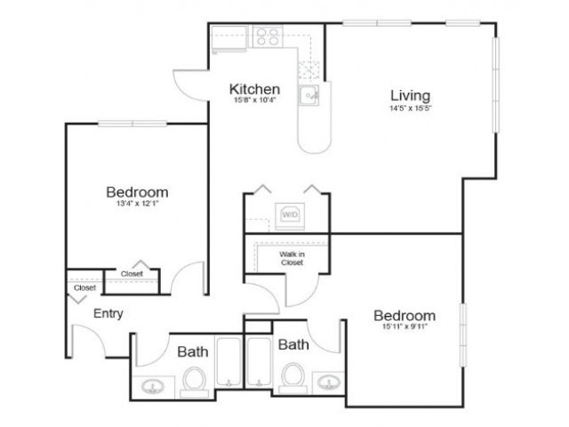 Floor plan 2h2 - Waterline