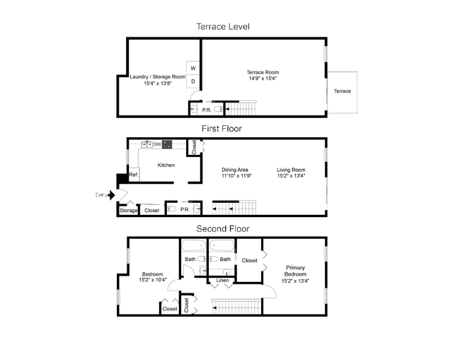 Two Bedroom Townhome - Willow Run Apartments