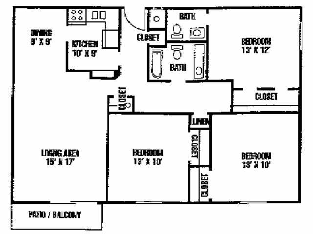 Floorplan - Riverwood Apartment Homes