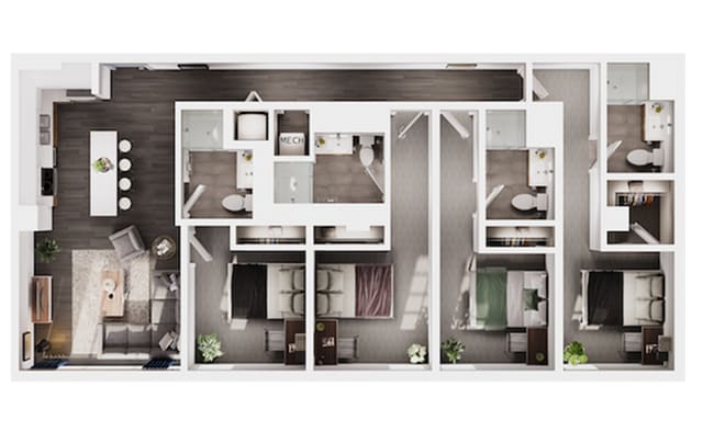 3d floor plan - The Carmin