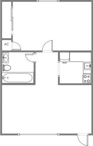 1BD/1BA Floorplan - Beach Heights Of Hollywood Inc.