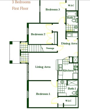 3BR First Floor - Anson Park Apartments