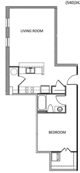 1BR/1BA - The Hancock Building