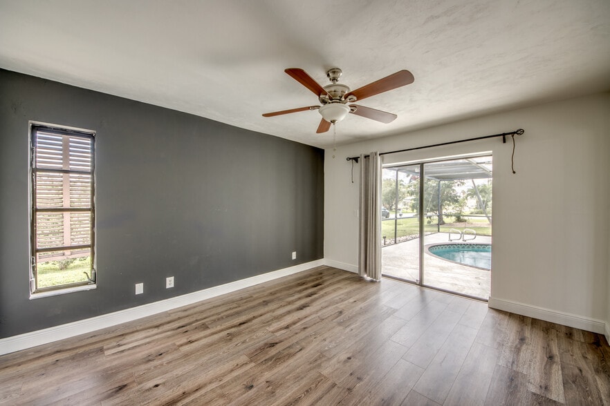 Open the sliders from your Primary bedroom to have a pool side view. - 2316 Everest Pky