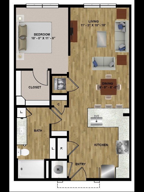 MLK Highline | Minimalist | S3 Floor Plan - MLK Highline