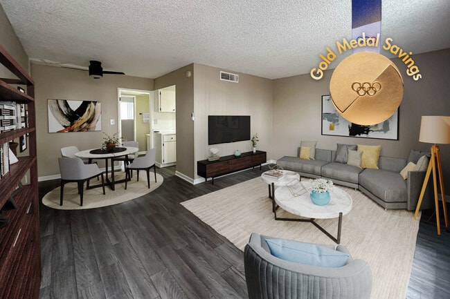 1 BR, 1 BA - Living Area - Maryland Park Apartments