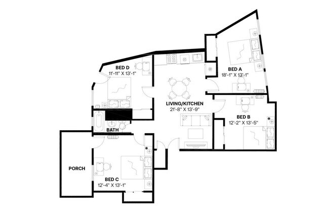 Building Photo - Room in Shared 4 bed/1 bath home