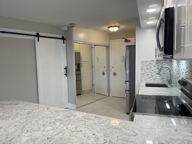 mirror door entry closet and barn door - 300 N State St