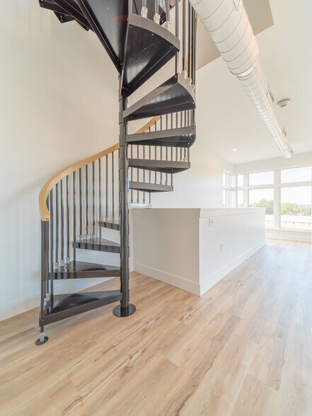 Spiral Stairs to private deck - 428 Penn Ave