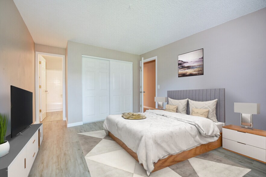 Master bedroom 12 x 15 (virtually staged) - 6505 Kalua Rd