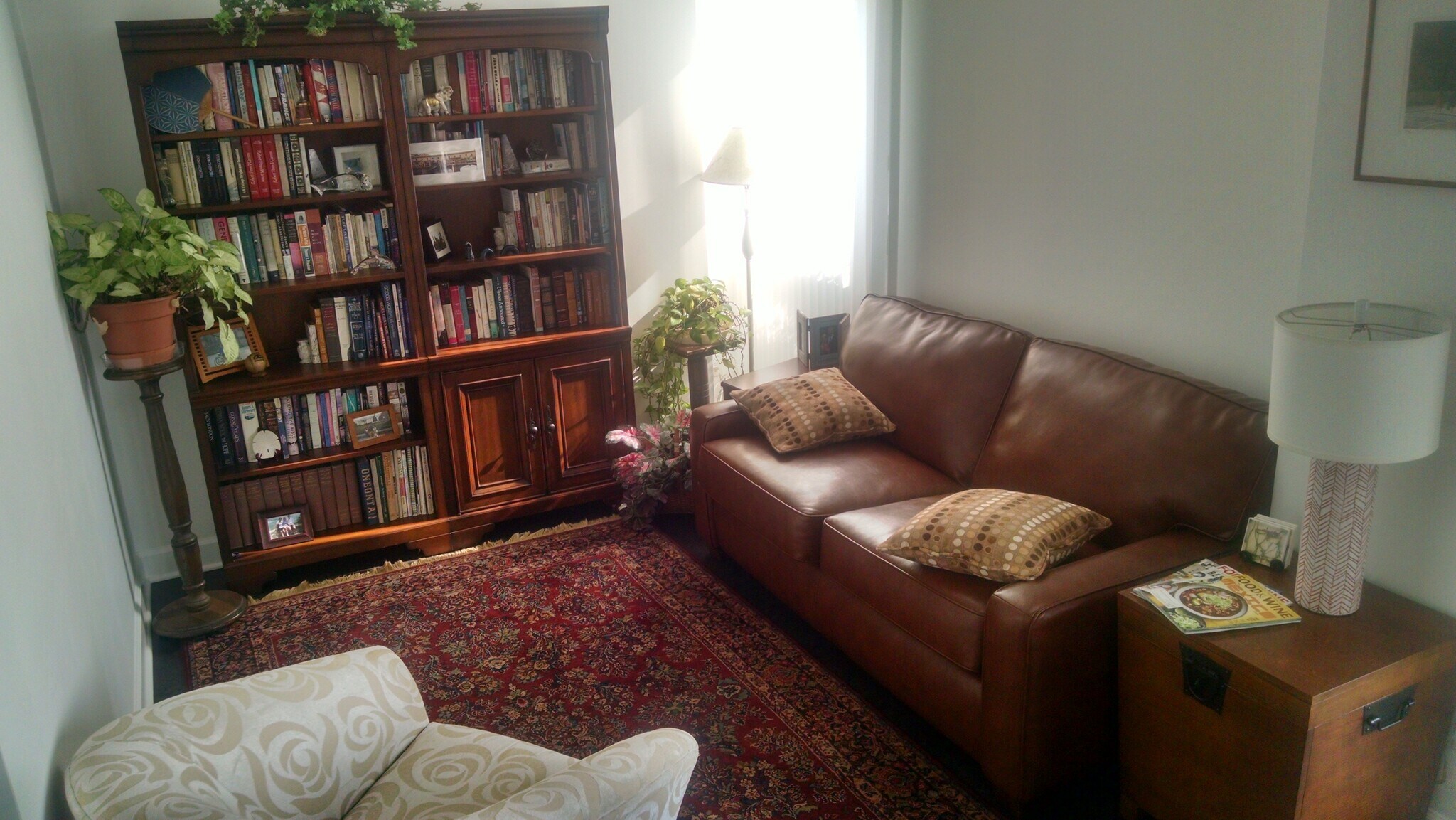 Den with leather sleeper couch - 1650 Fillmore St