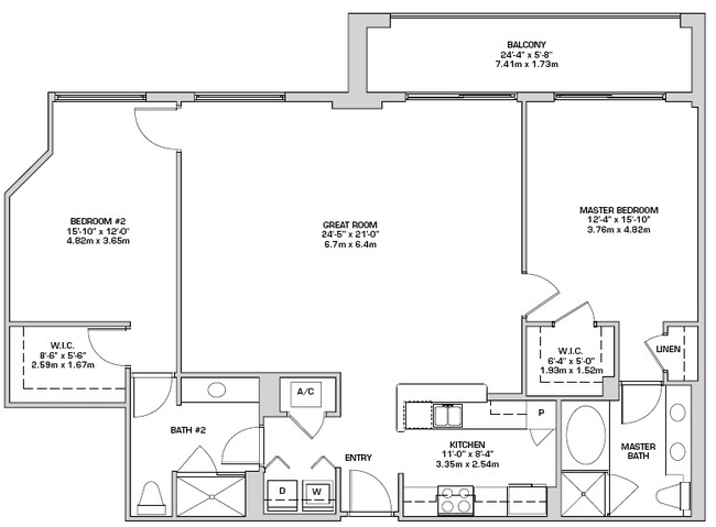 2BR/2BA - City Place South Tower