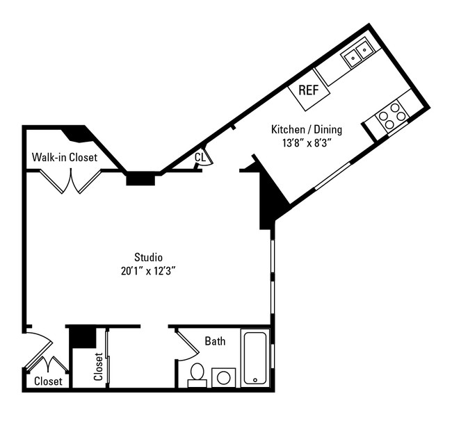 Floorplan - 7100 South Shore Apartment Homes