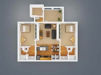 2 Bed, 2 Bath - Yugo Tempe Villas