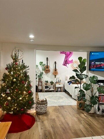 Living room during the holidays - 4361 Stewart Ave