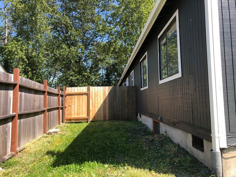 Backyard is full fenced. Landscaping service is provided. - 219 E 36th St