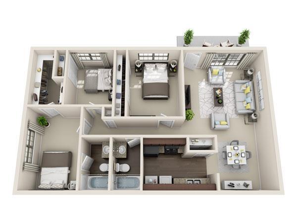 Floorplan - Villages at Parktown Apartment Homes