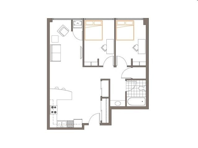 2BR/1BA - The Marq