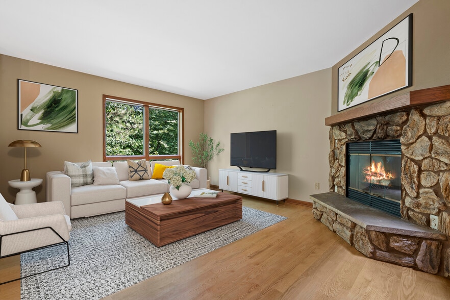 Living room staged furniture - 6318 Cedar St