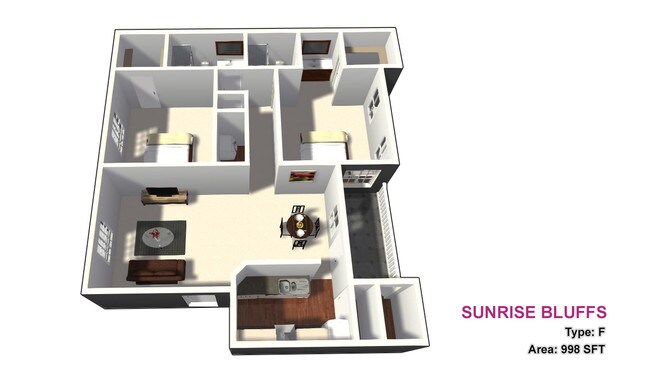 Two Bed / Two Bath - Sunrise Bluffs