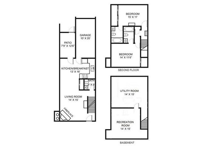 Floorplan - Heathermoor and Bedford Commons Apartments