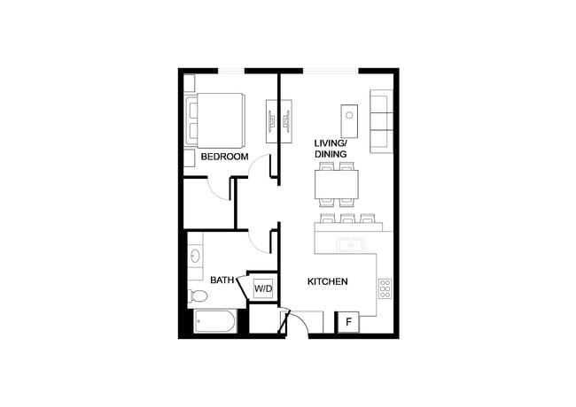 A1 - One bedroom 700 sf - Riverside Retreat at Federal City