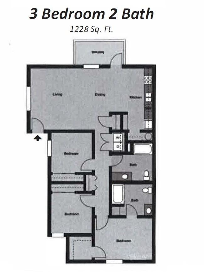 Floorplan - 1st Street Apartments