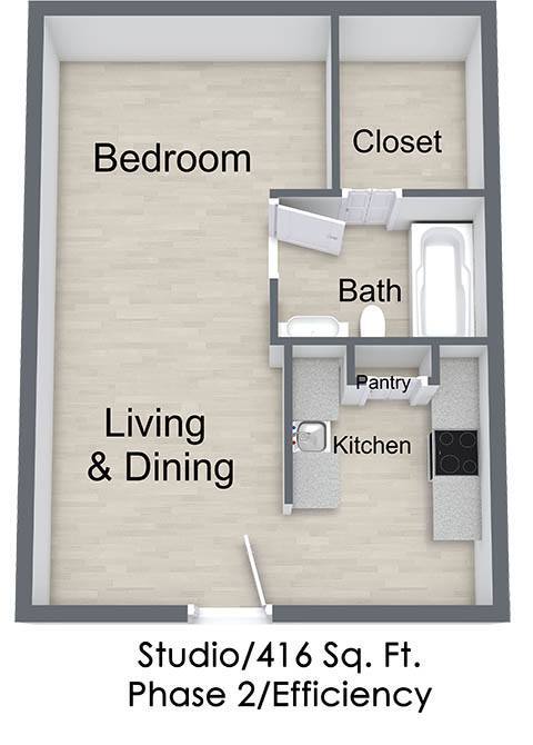 Floorplan - Silver Gardens 62+ Apartments