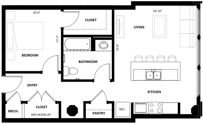 Floorplan - Illinois Street Senior Apartments