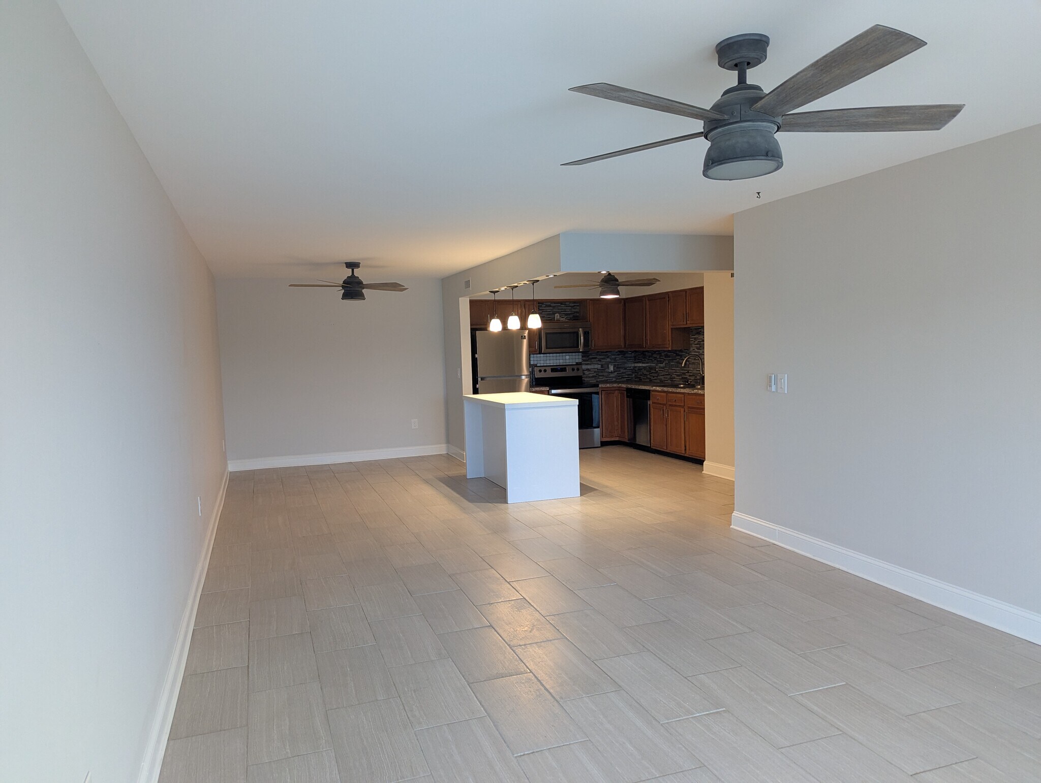 Living room to kitchen and dining - 200 Sanders Ferry Rd
