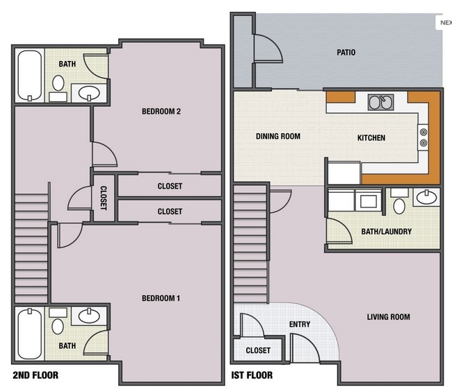 2BR/2.5BA - Empire Village Townhomes