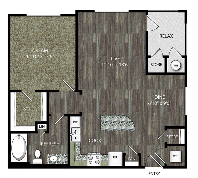 Floorplan - The Overlook at Interquest Apartments