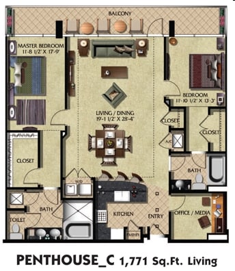 Penthouse - 101 Eola Condominiums