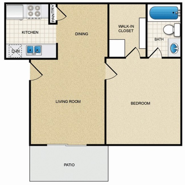 1BR/1BA - The Granite Club Apartments