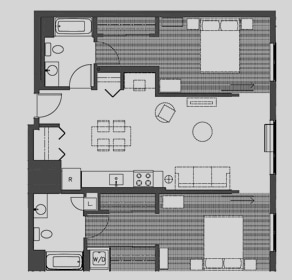 2BR/2BA - The Benevento